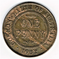 Australia 1932 Penny Almost Extra Fine - Penny