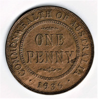 Australia 1936 Penny Extra Fine, With Residual Lustre - Penny