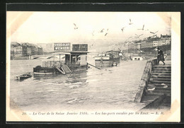 AK La Cure De La Saône Janvier 1910, Les Bas-ports Envahis Par Les Eaux, Hochwasser - Inondations