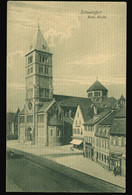 AK 1914 Schweinfurt, Katholische Kirche, Davor Geschäfte - Schweinfurt
