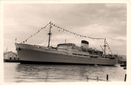 JEAN MERMOZ * Carte Photo * Bateau Cargo Paquebot Commerce Marine Marchande ? Compagnie Fraissinet - Commercio