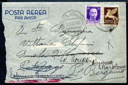 Z2726 ITALIA REGNO 1942 Aerogramma Affrancato Con 2 Valori Imperiale, Da Posta Militare 125, 25.6.42 (Albania, Punti 4) - Storia Postale (Posta Aerea)