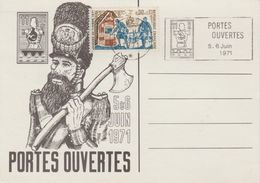 France Flamme Poste Aux Armées Porte Ouverte 11RG 5.6 Juin 1971 Sur Carte Illustrée Concordante - Military Postmarks From 1900 (out Of Wars Periods)