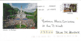 LETTRE  ENTIER POSTAL  Thème GROTTE DE LOURDE RELIGION - Christentum