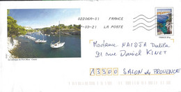 LETTRE  ENTIER POSTAL  Thème BATEAU PORT MIOU CALANQUE CASSIS - Schiffe