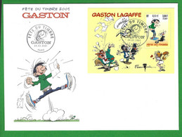 LETTRE FRANCE Thème BANDE DESSINEE Gaston LAGAFFE - Bandes Dessinées