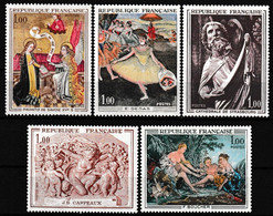 Série De 5 Timbres-poste Gommés Neufs** - Œuvres D'art 1970 - N° 1640-1641-1652-1653-1654 (Yvert) - France 1970 - Nuovi