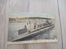 CPA Marine Française De Guerre Port Vendres Pyrénées Orientale Les Quai Le Sous Marin Cigogne - Submarinos