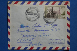 G19 AEF BELLE LETTRE 1952 POUR LORIENT FRANCE   + AFFRANCH INTERESSANT - Storia Postale