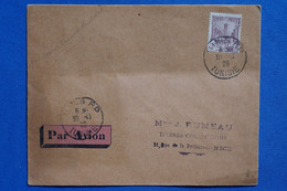 G19 TUNISIE BELLE LETTRE 1926 PAR AVION TUNIS POUR NICE FRANCE  + AFFRANCH INTERESSANT - Briefe U. Dokumente