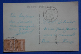 G19 TUNISIE BELLE CARTE  1928   MANOEUVRES MIL. POUR PARIS + PAIRE DE T.P  + AFFRANCH INTERESSANT - Covers & Documents
