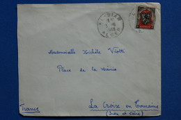 G19 ALGERIE BELLE LETTRE  1949 EL BIAR ALGER POUR STE CROIX    + AFFRANCH INTERESSANT - Lettres & Documents