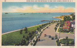 A9835-SHORE ROAD AND THE NARROWS THE ENTRANCE TO NEW YORK HARBOR, BROOKLYN NYC UNITED STATES VINTAGE POSTCARD - Brooklyn