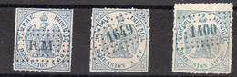 DIMENSION N° 1A à 3A - Revenue Stamps