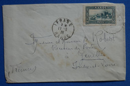 G19 MAROC  BELLE LETTRE 1936 IFRAN POUR GENILLEFRANCE + AFFRANCH INTERESSANT - Cartas & Documentos