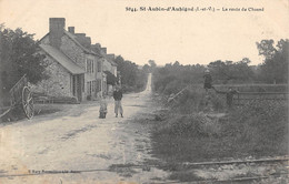 CPA 35 SAINT AUBIN D'AUBIGNE LA ROUTE DE CHASNE - Sonstige & Ohne Zuordnung