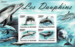 BURUNDI 2011 Mi BL 161B DOLPHINS IMPERFORATED MINT MINIATURE SHEET ** - Blocks & Sheetlets