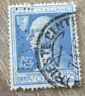 1937 ITALIA-ITALIE-francobol  Perforé PAS-Perforés,Perfin Perfins,Perforatis,Perforato, Perforated, Perforata,Durchlöche - Perforadas