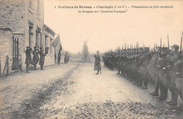 CPA 35 CHANTEPIE PRESENTATION AU 48e TERRITORIAL DU DRAPEAU DU SOUVENIR FRANCAIS - Andere & Zonder Classificatie