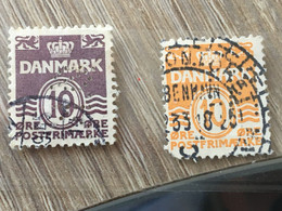 PERFORERET DANEMARK-DANMARK STAMP-Perforé-Perforés,Perfin Perfins,Perforatis,Perforato, Perforated, Perforata,Durchlöche - Perfins