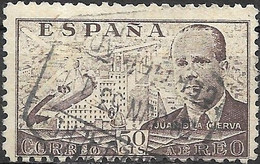 SPAIN 1939 Air. Juan De La Cierva And Cierva C.30A Autogyro - 50c - Brown FU - Used Stamps