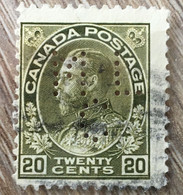 PERFORERAD CANADA STAMPS Perforé-Perforés,Perfin Perfins,Perforatis,Perforato, Perforated, Perforata,Durchlöche - Perfins