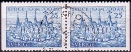 ZWEDEN 1953 25öre Paar Stockholm GB-USED - Usati