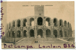 - ARLES - Vue Extérieure, Les Arènes, Cliché Ancien, Chien, Mouton, Non écrite, Coin Ok, épaisse,  TBE, Scans.. - Arles