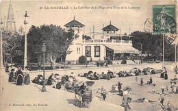 17-LA-ROCHELLE-LE CAFE-BAR DE LA PLAGE ET LA TOUR DE LA LANTERNE - La Rochelle