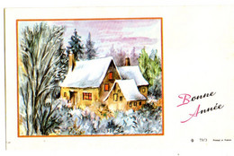 Bonne Année-Nouvel An Mignonnette --1979--illustrateur  ???? - Paysage Enneigé ,village,...... . ..à Saisir - Anno Nuovo