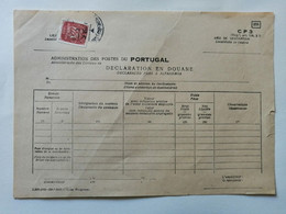 Portugal Declaration Douane Pré-timbré Caravelle 1943 Export Customs Declaration Pre-stamped - Brieven En Documenten