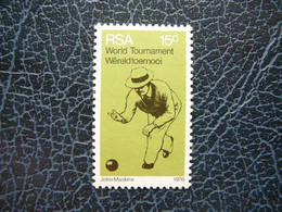 Sports Bowls World Tournament Championships # South Africa RSA 1976 MNH #489 - Pétanque