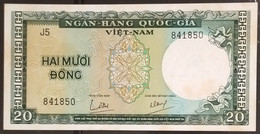 South Viet Nam Vietnam 20 Dong UNC Banknote Note 1964 - Pick # 16 / 02 Photos - Viêt-Nam