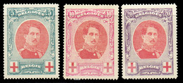 N°132/134 X.  COB. 100 Euros. - 18383 - 1914-1915 Cruz Roja