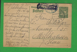 ENTIERS POSTAUX ALLEMAGNE AUGSBURG - Interi Postali