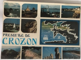 Carte 29 Presqu Ile De Crozon 1981 10 Vues Pointe St Mathieu Pointe Du Raz Rade De Brest Baie De Douarnenez - Crozon