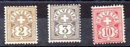 Suiza Sellos N ºYvert 100/101/103 * - Unused Stamps