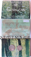 ITALIA 500 LIRE ARGENTO 1991 DITTICO FLORA E FAUNA FDC SET ZECCA - Jahressets & Polierte Platten
