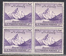 Pakistan 1954 Mint No Hinge, Block Of 4, Sc# ,SG 72 - Pakistán