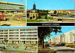 12445 - Deutschland - Schwedt , Oder , Centrum Warenhaus , Wohnkomplex , Lenin Allee , Mehrbildkarte - Gelaufen 1980 - Schwedt