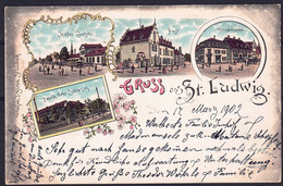 +++ CPA - France 68 - GRUSS Aus ST LUDWIG - ST LOUIS - 1902  // - Saint Louis
