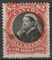 Canada 1868 FB53  Revenue Bill Stamp Used Shifted Centre - Revenues