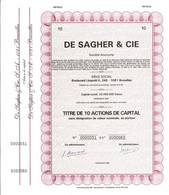 Titre Ancien - De Sagher & Compagnie - Société Anonyme - Titre De 1999 - EF- - Altri & Non Classificati