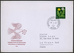 SWITZERLAND SCHWEIZ BERN 1969 Lettre Brief Yt CH 678 Wertzeichenverkaufsstelle Ptt, Dandelion, Löwenzahn, Pissenlit - Covers & Documents