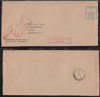 New Zealand 1967 POSTAGE PAID Cover WELLINGTON To BALCLUTHA Returned Not A Box Holder Postmark - Brieven En Documenten