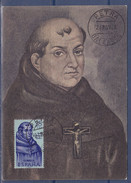 Fray Junipero Serra Carte Postale Espagne Petra Baleares 24.11.63, Célèbre Missionnaire Espagnol - Tarjetas Máxima