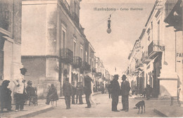 Foggia--bellissima Cartolina Di Manfredonia-corso Manfredi-viaggiata 1917 -di 107 - Manfredonia