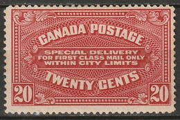 Canada 1922 Sc E2  Special Delivery MH** Some Disturbed Gum - Eilbriefmarken