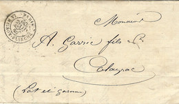 1866- Lettre De PARIS / LA MAISON-BLANCHE  Cad 2541  30 C Noir - 1849-1876: Classic Period