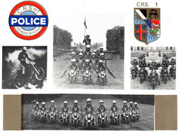 Motards C.R.S. N° 1 - Peloton Motocycliste D'Acrobatie De La Police Nationale (Ally, Haute-Loire 1979) - Police - Gendarmerie